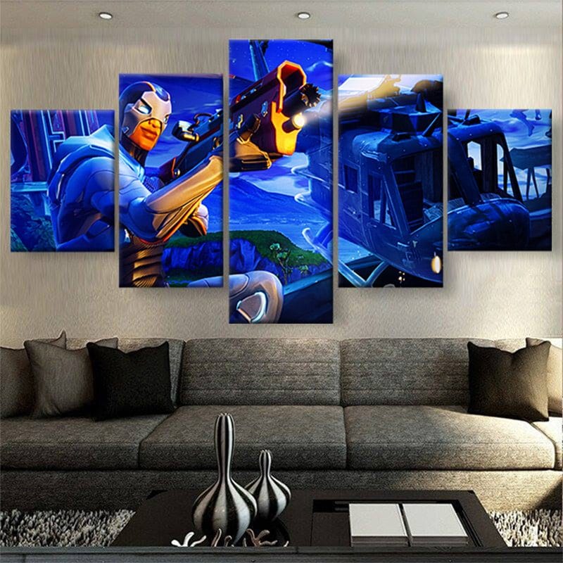 tableau fortnite 5 parties decoration murale poster artetdeco.fr