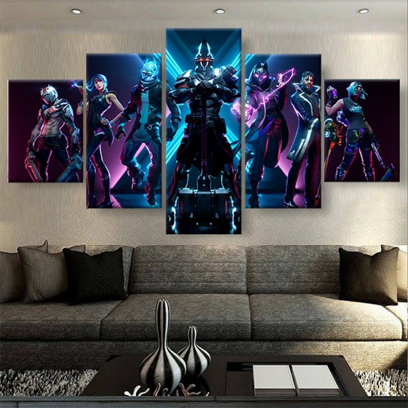 tableau fortnite geek poster toile deco fortnite cadeau fortnite